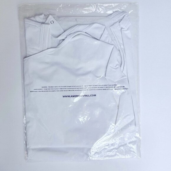 American Tall, Crewneck Bodysuit for Tall Women - Bright White. Size: 2XL. NWT. - Picture 6 of 11